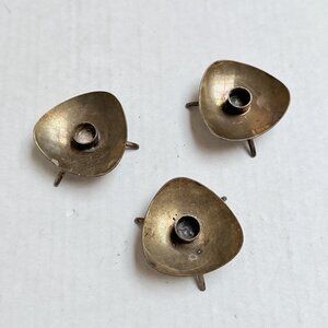 Carl Cohr Denmark Atla Silverplate 3 Candle Holder Danish Modern Mid Century Mod